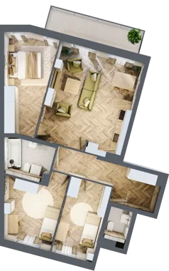 4 pokoje, mieszkanie 82,48 m², parter, oferta nr bud-2-M53, Osiedle Central Park - etap II, Kajkowo, ul. Widok
