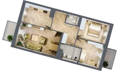 3 pokoje, mieszkanie 65,28 m², piętro 2, oferta nr bud-2-M64, Osiedle Central Park - etap II, Kajkowo, ul. Widok