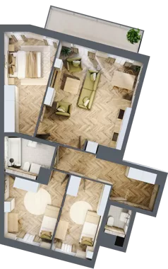 4 pokoje, mieszkanie 81,56 m², piętro 3, oferta nr bud-2-M65, Osiedle Central Park - etap II, Kajkowo, ul. Widok