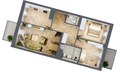 3 pokoje, mieszkanie 65,15 m², piętro 3, oferta nr bud-2-M68, Osiedle Central Park - etap II, Kajkowo, ul. Widok