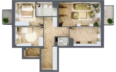 3 pokoje, mieszkanie 75,05 m², parter, oferta nr bud-3-M28, Osiedle Central Park - etap II, Kajkowo, ul. Widok