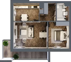 2 pokoje, mieszkanie 55,37 m², parter, oferta nr 1-82, Fromborska, Elbląg, Nad Jarem, ul. Fromborska 2B