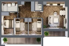 4 pokoje, mieszkanie 67,53 m², piętro 1, oferta nr 1-23, Fromborska, Elbląg, Nad Jarem, ul. Fromborska 2B