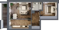 2 pokoje, mieszkanie 53,56 m², parter, oferta nr 1-4, Fromborska, Elbląg, Nad Jarem, ul. Fromborska 2B