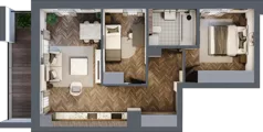 3 pokoje, mieszkanie 53,65 m², piętro 2, oferta nr 2-82, Fromborska, Elbląg, Nad Jarem, ul. Fromborska 2B