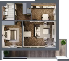 2 pokoje, mieszkanie 55,37 m², parter, oferta nr 2-26, Fromborska, Elbląg, Nad Jarem, ul. Fromborska 2B