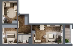 3 pokoje, mieszkanie 63,56 m², parter, oferta nr 3-33, Fromborska, Elbląg, Nad Jarem, ul. Fromborska 2B
