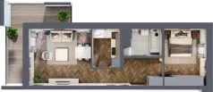 3 pokoje, mieszkanie 45,67 m², parter, oferta nr 3-3, Fromborska, Elbląg, Nad Jarem, ul. Fromborska 2B