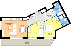 3 pokoje, apartament 71,46 m², piętro 3, oferta nr A.3.M04, Cynamonowa Ursynów, Warszawa, Ursynów, Ursynów Centrum, ul. Cynamonowa 23