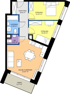 3 pokoje, apartament 59,77 m², piętro 1, oferta nr B.1.M04, Cynamonowa Ursynów, Warszawa, Ursynów, Ursynów Centrum, ul. Cynamonowa 23