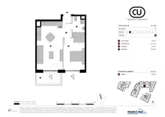2 pokoje, apartament 42,48 m², piętro 1, oferta nr B.1.M09, Cynamonowa Ursynów, Warszawa, Ursynów, Ursynów Centrum, ul. Cynamonowa 23