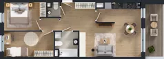 3 pokoje, mieszkanie 59,67 m², piętro 2, oferta nr K3.09, Korkowa 146, Warszawa, Wawer, ul. Korkowa 146