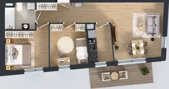 3 pokoje, mieszkanie 55,24 m², piętro 2, oferta nr K3.10, Korkowa 146, Warszawa, Wawer, ul. Korkowa 146