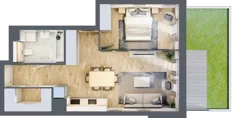 2 pokoje, mieszkanie 47,95 m², parter, oferta nr M4, Aleja Krakowska 201, Warszawa, Włochy, Raków, al. Krakowska 201