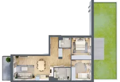 3 pokoje, mieszkanie 59,36 m², parter, oferta nr M37, Aleja Krakowska 201, Warszawa, Włochy, Raków, al. Krakowska 201