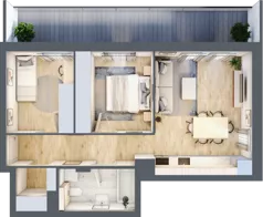 3 pokoje, mieszkanie 52,50 m², piętro 1, oferta nr M7, Aleja Krakowska 201, Warszawa, Włochy, Raków, al. Krakowska 201