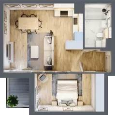 2 pokoje, mieszkanie 46,66 m², piętro 4, oferta nr M33, Aleja Krakowska 201, Warszawa, Włochy, Raków, al. Krakowska 201