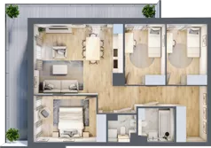 4 pokoje, mieszkanie 72,55 m², piętro 4, oferta nr M57, Aleja Krakowska 201, Warszawa, Włochy, Raków, al. Krakowska 201