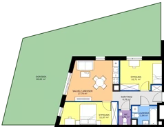 3 pokoje, mieszkanie 51,91 m², parter, oferta nr K1.01, Korkowa 146, Warszawa, Wawer, ul. Korkowa 146