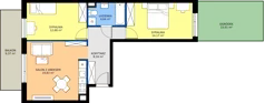 3 pokoje, mieszkanie 59,48 m², parter, oferta nr K2.04, Korkowa 146, Warszawa, Wawer, ul. Korkowa 146