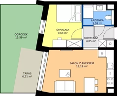 2 pokoje, apartament inwestycyjny 35,46 m², parter, oferta nr 0.L1, Goose Bay, Gąski, ul. Nadbrzeżna 76