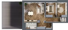 3 pokoje, mieszkanie 69,18 m², piętro 1, oferta nr 2_8, Zielony Horyzont Apartamenty, Łódź, Widzew, Stoki, ul. Jędrowizna