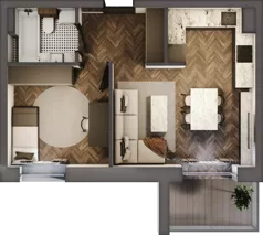 2 pokoje, mieszkanie 37,66 m², piętro 2, oferta nr 2_25, Zielony Horyzont Apartamenty, Łódź, Widzew, Stoki, ul. Jędrowizna