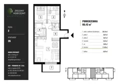 3 pokoje, mieszkanie 66,43 m², piętro 2, oferta nr 2_26, Zielony Horyzont Apartamenty, Łódź, Widzew, Stoki, ul. Jędrowizna