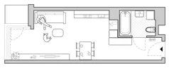 1 pokój, mieszkanie 27,27 m², piętro 1, oferta nr A/BP-M15, Baja Piaśniki, Świętochłowice, ul. Sudecka 10