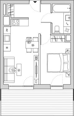 2 pokoje, mieszkanie 37,22 m², piętro 4, oferta nr A/CO-M22, Cosmo, Chorzów, Centrum, Klimzowiec, ul. Astrów 10