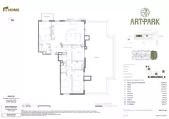 5 pokoi, mieszkanie 137,77 m², piętro 8, oferta nr B3.B804, Osiedle ArtPark, Łódź, Polesie, ul. Wołowa 4a