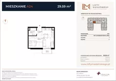 1 pokój, mieszkanie 29,59 m², piętro 2, oferta nr A24, Lofty Madalińskiego, Kraków, Dębniki, Kobierzyn, ul. Kobierzyńska 216 A-D