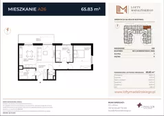 3 pokoje, mieszkanie 65,82 m², parter, oferta nr A26, Lofty Madalińskiego, Kraków, Dębniki, Kobierzyn, ul. Kobierzyńska 216 A-D