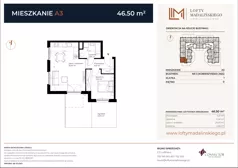 2 pokoje, mieszkanie 45,49 m², piętro 2, oferta nr A21, Lofty Madalińskiego, Kraków, Dębniki, Kobierzyn, ul. Kobierzyńska 216 A-D
