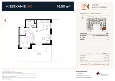 2 pokoje, mieszkanie 45,49 m², piętro 2, oferta nr A21, Lofty Madalińskiego, Kraków, Dębniki, Kobierzyn, ul. Kobierzyńska 216 A-D