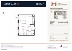 2 pokoje, mieszkanie 50,22 m², parter, oferta nr A6, Lofty Madalińskiego, Kraków, Dębniki, Kobierzyn, ul. Kobierzyńska 216 A-D