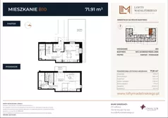2 pokoje, mieszkanie 71,91 m², parter, oferta nr B10, Lofty Madalińskiego, Kraków, Dębniki, Kobierzyn, ul. Kobierzyńska 216 A-D