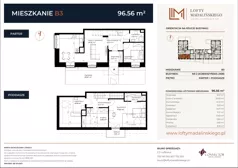 3 pokoje, mieszkanie 96,56 m², parter, oferta nr B3, Lofty Madalińskiego, Kraków, Dębniki, Kobierzyn, ul. Kobierzyńska 216 A-D