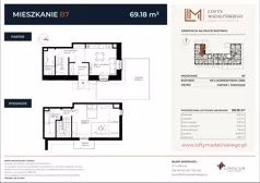 2 pokoje, mieszkanie 69,18 m², parter, oferta nr B7, Lofty Madalińskiego, Kraków, Dębniki, Kobierzyn, ul. Kobierzyńska 216 A-D