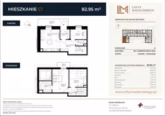 3 pokoje, mieszkanie 82,95 m², parter, oferta nr C1, Lofty Madalińskiego, Kraków, Dębniki, Kobierzyn, ul. Kobierzyńska 216 A-D