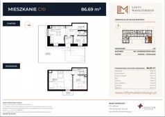 3 pokoje, mieszkanie 86,69 m², parter, oferta nr C10, Lofty Madalińskiego, Kraków, Dębniki, Kobierzyn, ul. Kobierzyńska 216 A-D