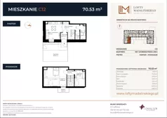 2 pokoje, mieszkanie 70,52 m², parter, oferta nr C12, Lofty Madalińskiego, Kraków, Dębniki, Kobierzyn, ul. Kobierzyńska 216 A-D