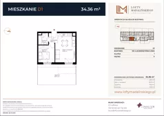 2 pokoje, mieszkanie 32,46 m², piętro 1, oferta nr D13, Lofty Madalińskiego, Kraków, Dębniki, Kobierzyn, ul. Kobierzyńska 216 A-D