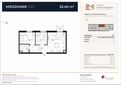 3 pokoje, mieszkanie 52,40 m², piętro 2, oferta nr D23, Lofty Madalińskiego, Kraków, Dębniki, Kobierzyn, ul. Kobierzyńska 216 A-D