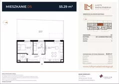 3 pokoje, mieszkanie 55,29 m², parter, oferta nr D5, Lofty Madalińskiego, Kraków, Dębniki, Kobierzyn, ul. Kobierzyńska 216 A-D