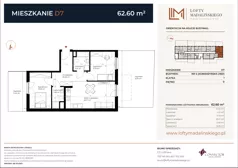 3 pokoje, mieszkanie 61,47 m², piętro 2, oferta nr A46, Lofty Madalińskiego, Kraków, Dębniki, Kobierzyn, ul. Kobierzyńska 216 A-D