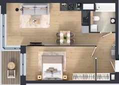 2 pokoje, mieszkanie 49,14 m², piętro 2, oferta nr A28, Novy Mateczny, Kraków, Podgórze, ul. Łagiewnicka 33a