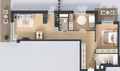 3 pokoje, mieszkanie 72,99 m², piętro 3, oferta nr A42, Novy Mateczny, Kraków, Podgórze, ul. Łagiewnicka 33a