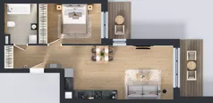 2 pokoje, mieszkanie 49,80 m², piętro 2, oferta nr B32, Novy Mateczny, Kraków, Podgórze, ul. Łagiewnicka 33a