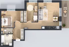 3 pokoje, mieszkanie 70,08 m², piętro 4, oferta nr B59, Novy Mateczny, Kraków, Podgórze, ul. Łagiewnicka 33a